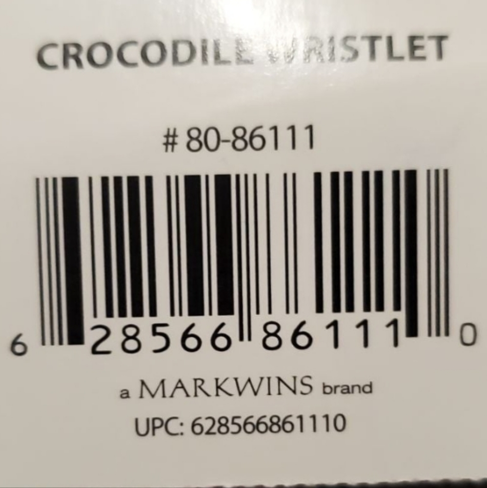 London Soho New York Crocodile Wristlet/Purple Alligator Makeup / Cosmetic Bag. - Picture 9 of 9